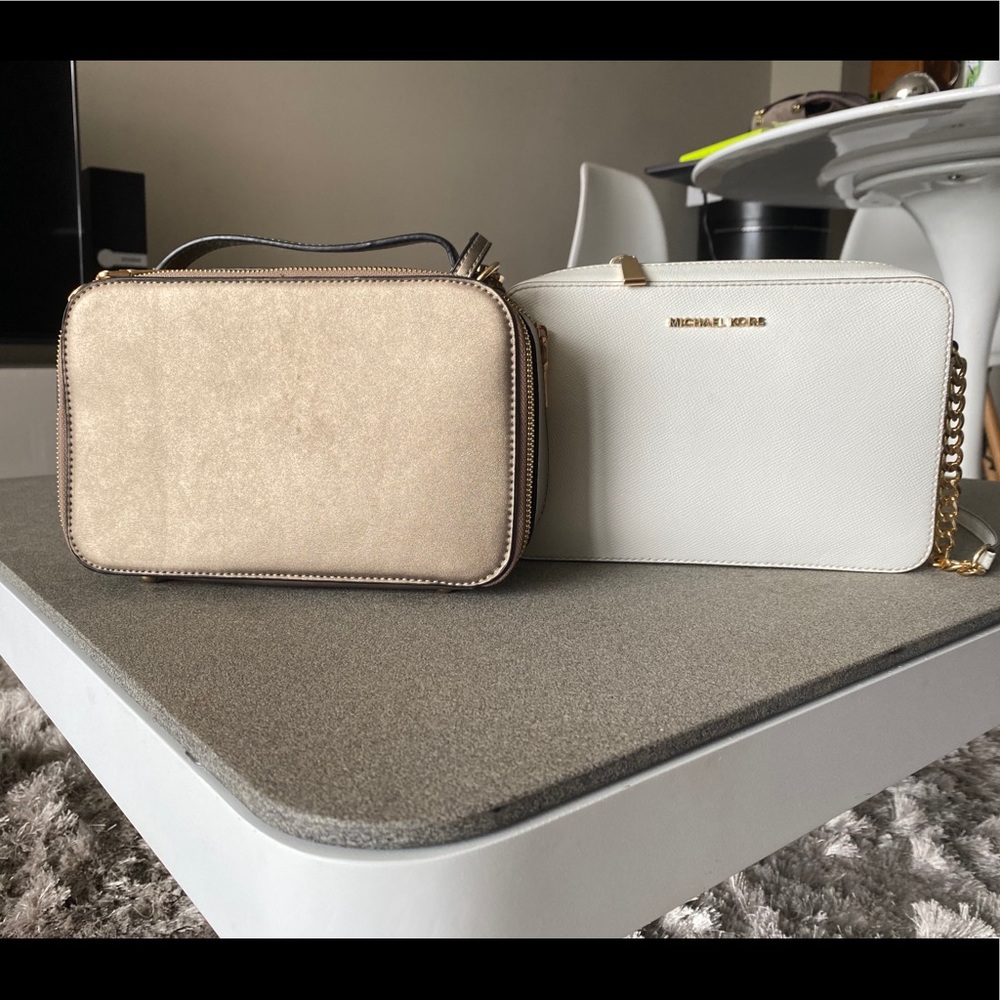 Jet set crossbody gold bronze bag NWOT